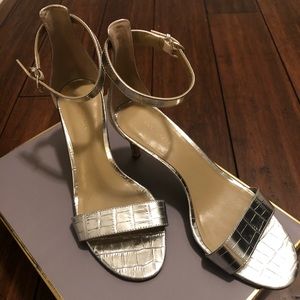 Ann Taylor silver sandals, size 7.5